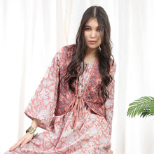 Load image into Gallery viewer, Blush Pink Block Printed Reversible Cotton Vest