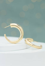 Load image into Gallery viewer, Golden Grace Hoops