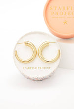 Load image into Gallery viewer, Golden Grace Hoops