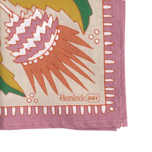 Load image into Gallery viewer, Muted Pink, Tan and Green Cotton Bandana
