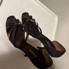 Load image into Gallery viewer, Hype Chocolate Brown Satin High Heels