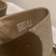 Load image into Gallery viewer, Gold Sparkle Slide Heels