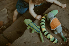 Load image into Gallery viewer, Hand Knit Crocodile Toy