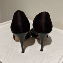 Load image into Gallery viewer, Hype Chocolate Brown Satin High Heels