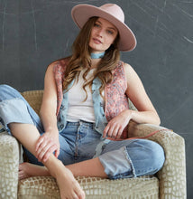 Load image into Gallery viewer, Blush Pink Block Printed Reversible Cotton Vest
