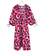 Load image into Gallery viewer, Hot Pink Floral Cotton Maxi Dress