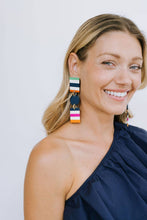 Load image into Gallery viewer, Colorful Stripe Circle & Square Boardwalk Earrings