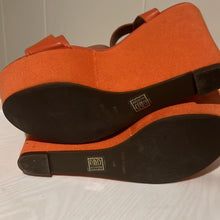 Load image into Gallery viewer, Madison Harding Canvas & Leather T-Strap Wedges