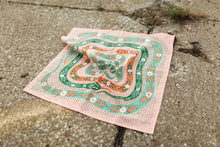Load image into Gallery viewer, Pink and Green Snakes Pink Bandana