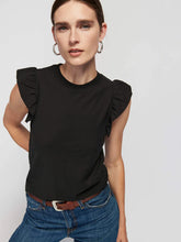 Load image into Gallery viewer, Paulette Ruffle Tank - Black