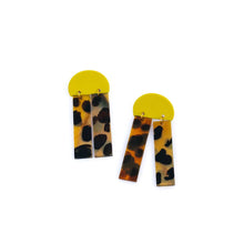 Load image into Gallery viewer, Yellow Sunrise Dangle Earrings