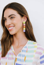 Load image into Gallery viewer, Bright Squares Drop Earrings