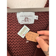 Load image into Gallery viewer, Judith March Brown Granny Square Hem Crochet Poncho - Free Size