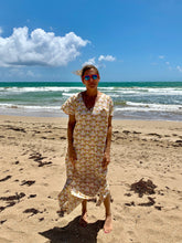 Load image into Gallery viewer, Sunset Cotton Block Printed Mollusk Kaftan