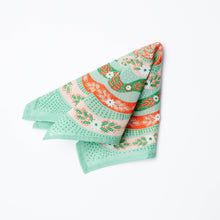 Load image into Gallery viewer, Small Aqua and Pink Snakes 14" Pocket Bandana