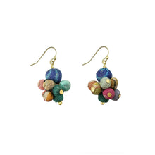 Load image into Gallery viewer, Kantha Cluster Earrings