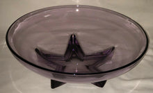 Load image into Gallery viewer, Heisey Amethyst Lodestar Glass Star Bowl - 12"
