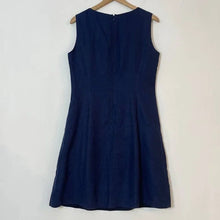 Load image into Gallery viewer, Lafayette 148  Navy Linen Sheath Dress - Size 8