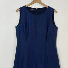 Load image into Gallery viewer, Lafayette 148  Navy Linen Sheath Dress - Size 8