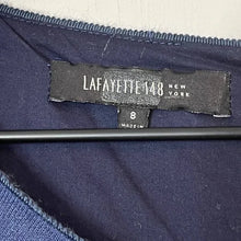 Load image into Gallery viewer, Lafayette 148  Navy Linen Sheath Dress - Size 8
