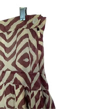 Load image into Gallery viewer, Soft Surroundings Brown Ivory Midi Tiered Skirt - Small