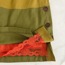 Load image into Gallery viewer, Trina Turk Orange, Yellow, Green Color Block Dress Wood Buttons - Size 2