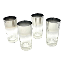 Load image into Gallery viewer, Set of 4 MCM Silver Ombre Highball Glasses