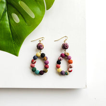 Load image into Gallery viewer, Kantha Dangling Teardrop Earrings