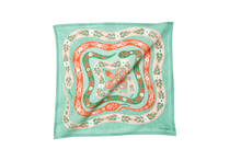 Load image into Gallery viewer, Small Aqua and Pink Snakes 14" Pocket Bandana