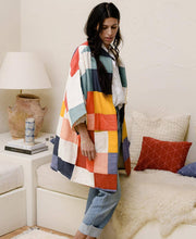 Load image into Gallery viewer, Quilted Multi-Check Cocoon Jacket