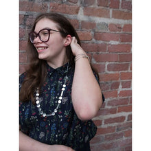Load image into Gallery viewer, Silver Dots and Dashes Necklace