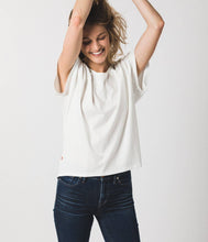 Load image into Gallery viewer, Women's White Raglan Crew Tee