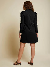 Load image into Gallery viewer, Brooks Retro Snap Front Long Sleeve Dress- Black
