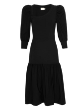 Load image into Gallery viewer, Catalina Asymmetric Neck Midi Dress - Black