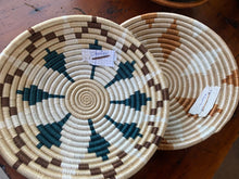Load image into Gallery viewer, Medium Handwoven Market Basket - Teal & Brown