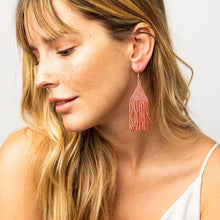 Load image into Gallery viewer, Blush Luxe Petite Fringe Earrings