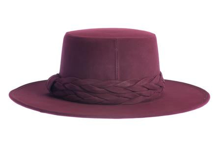 Burgundy Braided Band Suede Hat