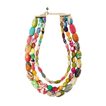Load image into Gallery viewer, Thalia 3 Strand Kantha Necklace