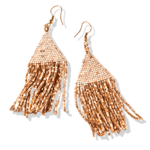 Load image into Gallery viewer, Rose Gold Luxe Petite Fringe Earrings