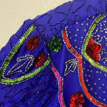 Load image into Gallery viewer, Cervelle Vintage Beaded Royal Blue Top - 1XL
