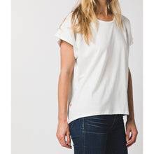 Load image into Gallery viewer, Women's White Raglan Crew Tee