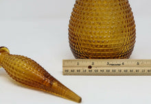Load image into Gallery viewer, Diamond Point Amber Empoli Genie Bottle