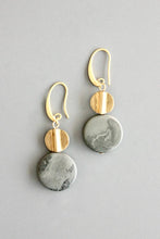 Load image into Gallery viewer, Jasper and Brass Earrings
