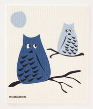 Load image into Gallery viewer, Blue Owls Swedish Dishcloth
