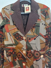 Load image into Gallery viewer, NWT Tea Designs by Michelle N. Vintage Geometric Print Blazer Coat - Size 4
