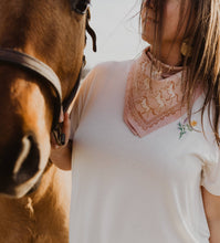 Load image into Gallery viewer, Wild Horses Pink Rust Cotton Bandana
