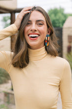 Load image into Gallery viewer, Color Block Fall Oval Earrings
