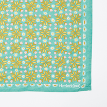 Load image into Gallery viewer, Turquoise Sunshine Cotton Bandana
