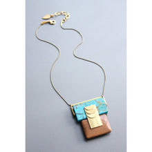 Load image into Gallery viewer, HYL1018 Turquoise and jasper Artdeco necklace
