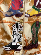 Load image into Gallery viewer, Cowboy Boots Tapp New York One of a Kind Print Vest - Medium
